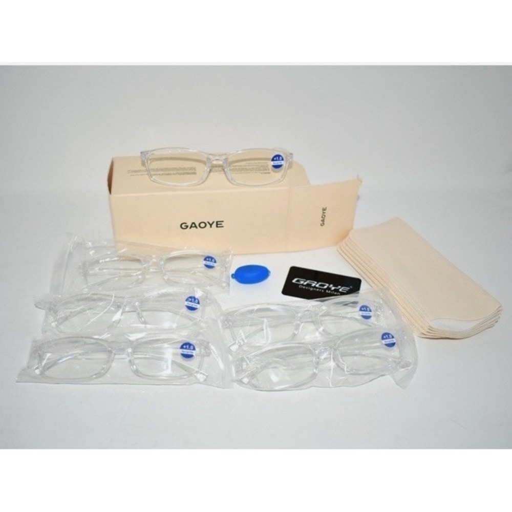 Gaoye‎ Blue Light Reading Glasses +2.0 Black Computer Readers Spring Hinge NEW